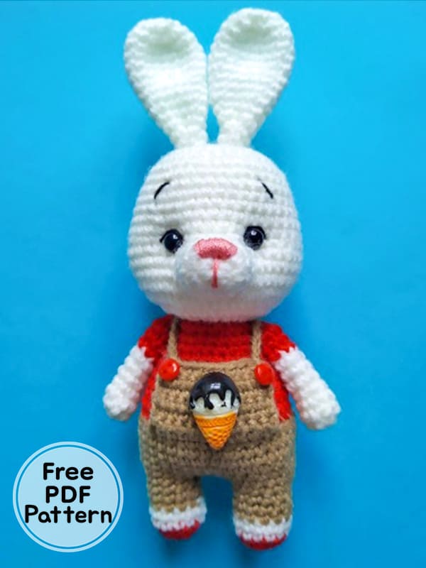 Bunny In Overalls Amigurumi Free PDF Pattern