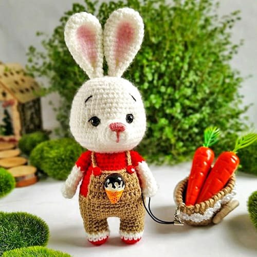 Bunny In Overalls Amigurumi Free PDF Pattern