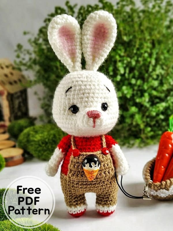 Bunny In Overalls Amigurumi Free PDF Pattern