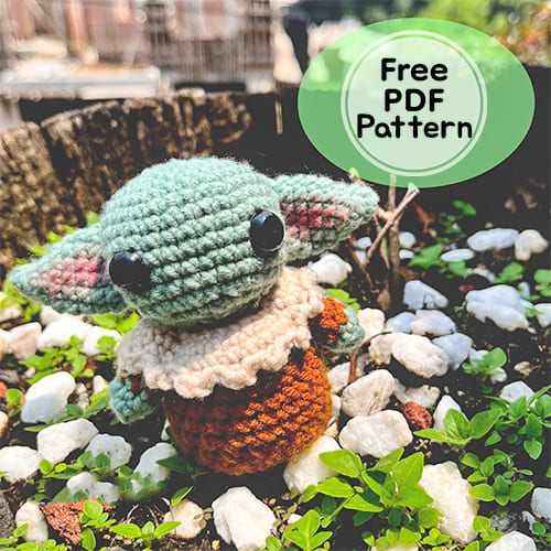 Crochet Baby Yoda PDF Amigurumi Free Pattern