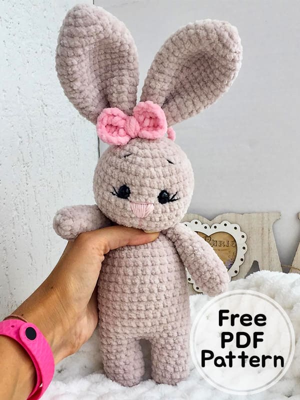 Crochet Bunny Caramel Amigurumi Free PDF Pattern