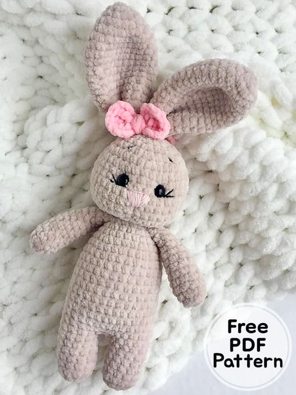 Crochet Bunny Caramel Amigurumi Free PDF Pattern