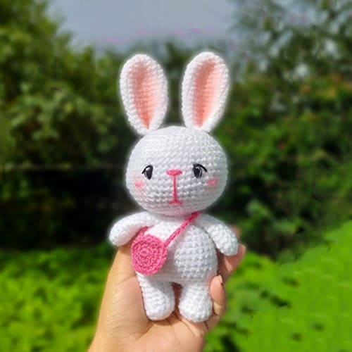 Crochet Bunny With a Bag Amigurumi Free PDF Pattern