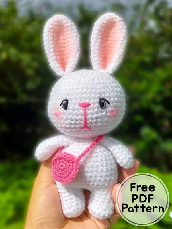Crochet Bunny With a Bag Amigurumi Free PDF Pattern