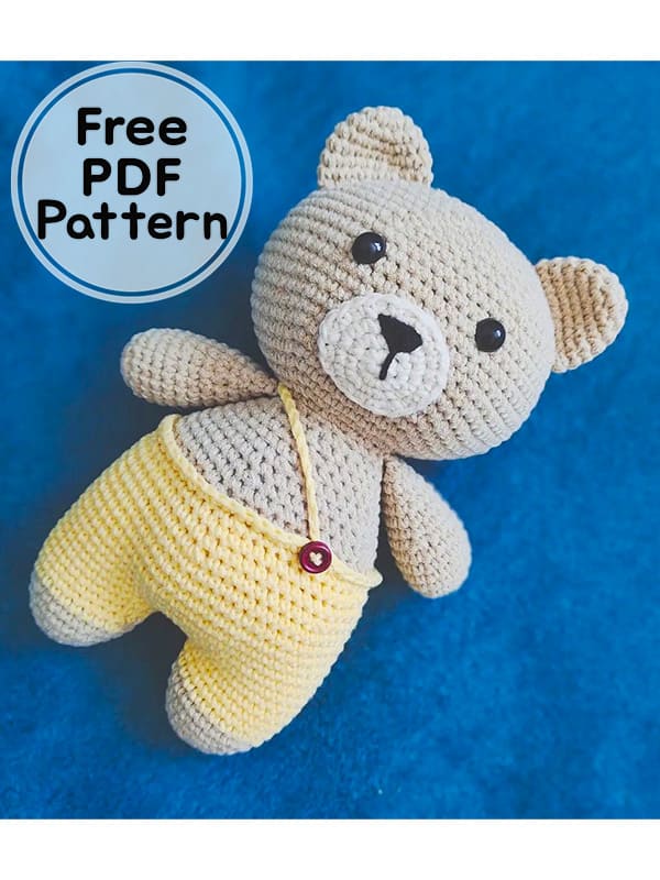 Crochet Cute Bear Amigurumi Free PDF Pattern