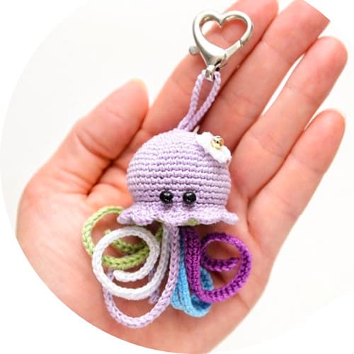 Crochet Jellyfish Keychain Amigurumi Free PDF Pattern