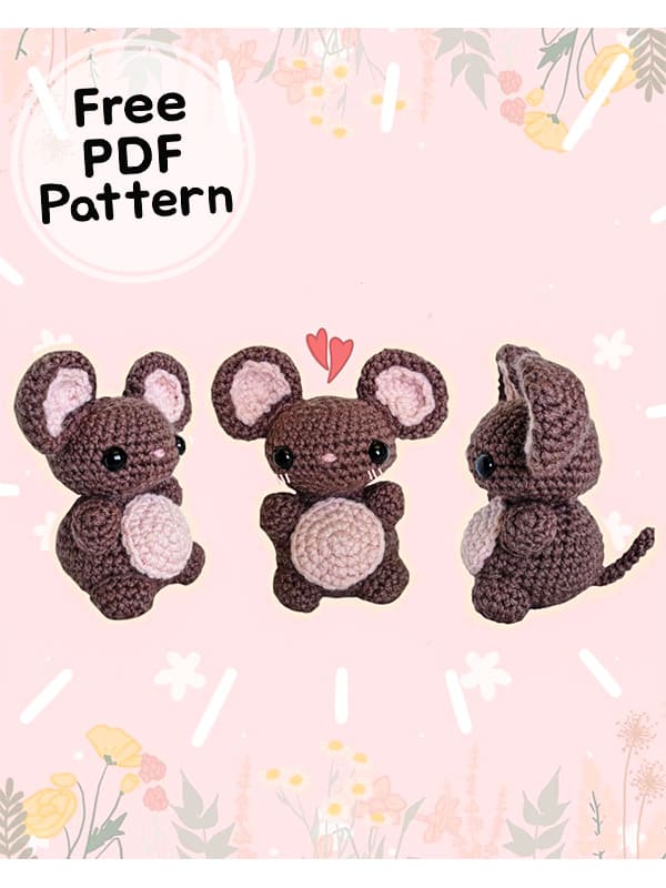 Crochet Mouse Amigurumi PDF Free Pattern