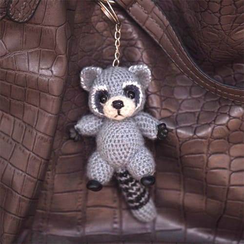 Crochet Raccoon Keychain Amigurumi Free PDF Pattern