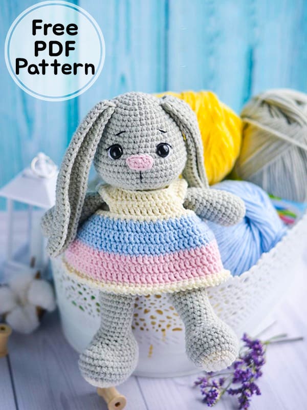 Crochet Spring Bunny Amigurumi Free PDF Pattern