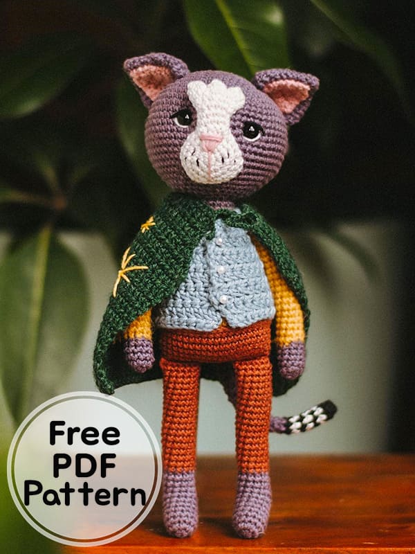Magician Crochet Cat Amigurumi Free PDF Pattern