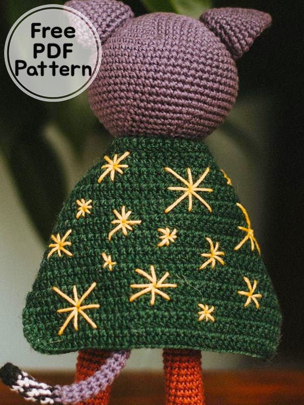 Magician Crochet Cat Amigurumi Free PDF Pattern