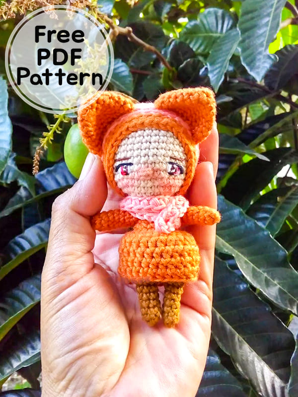 Baby Fox Crochet Doll PDF Amigurumi Free Pattern