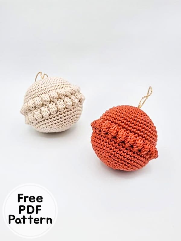 Christmas Ball Crochet Ornament PDF Free Pattern