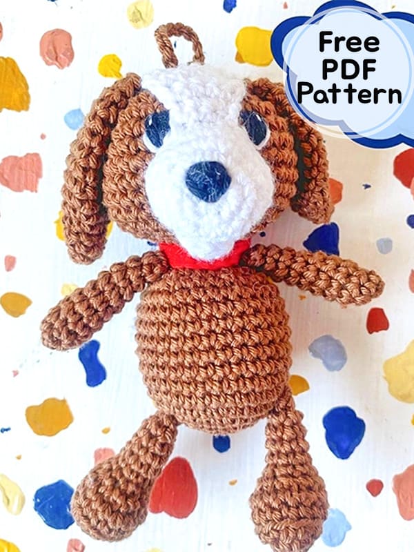Crochet Dog Keychain Amigurumi Free PDF Pattern
