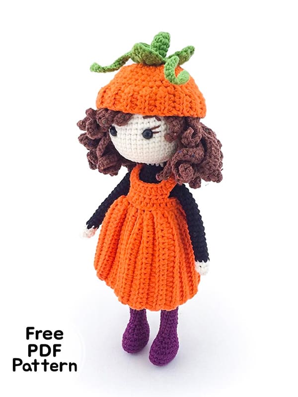 Crochet Doll Pumpkin Amigurumi Free PDF Pattern