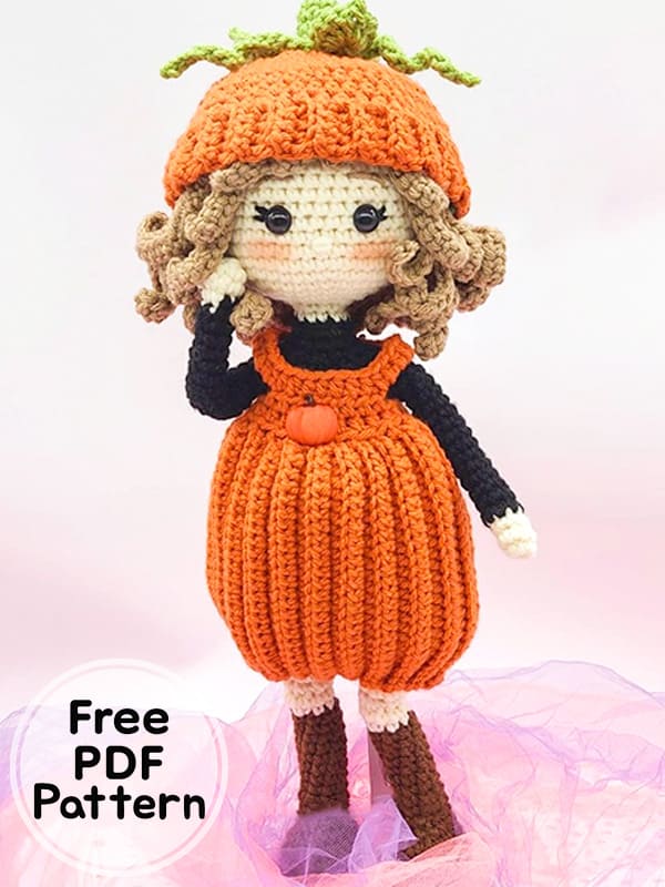 Crochet Doll Pumpkin Amigurumi Free PDF Pattern