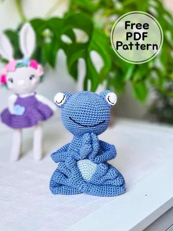 Crochet Frog Yogi Amigurumi Free PDF Pattern