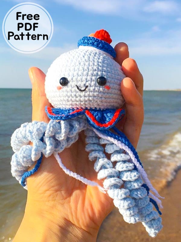 Crochet Jellyfish Free Amigurumi PDF Pattern