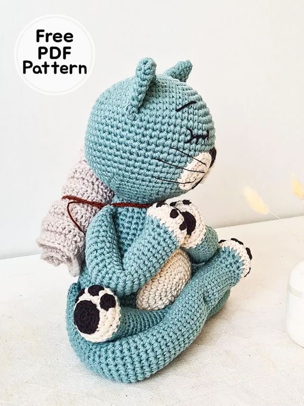 Crochet Yoga Cat Amigurumi Free PDF Pattern