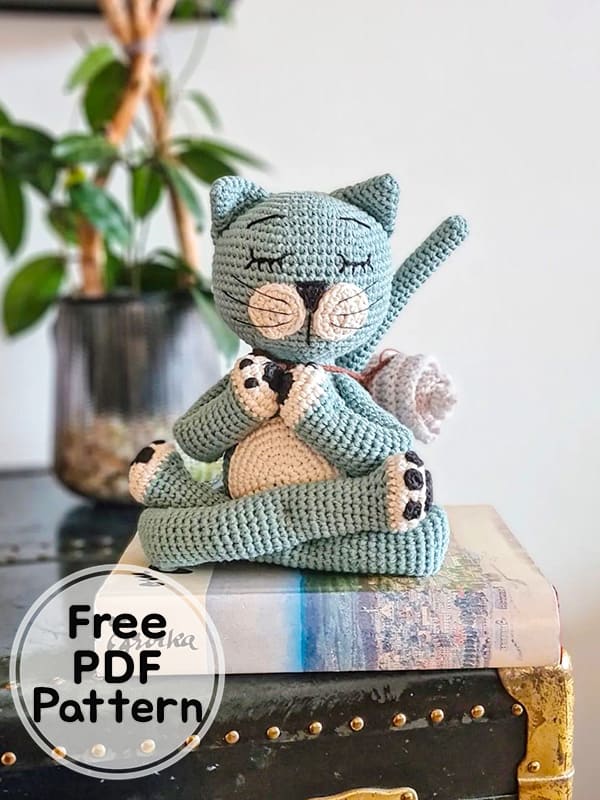 Crochet Yoga Cat Amigurumi Free PDF Pattern