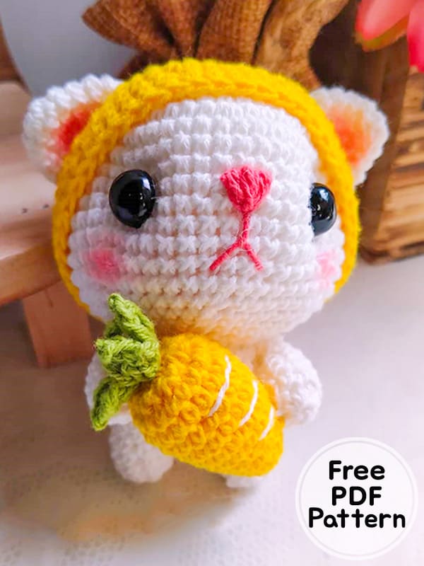 Cute Kawaii Cat Free Amigurumi PDF Pattern