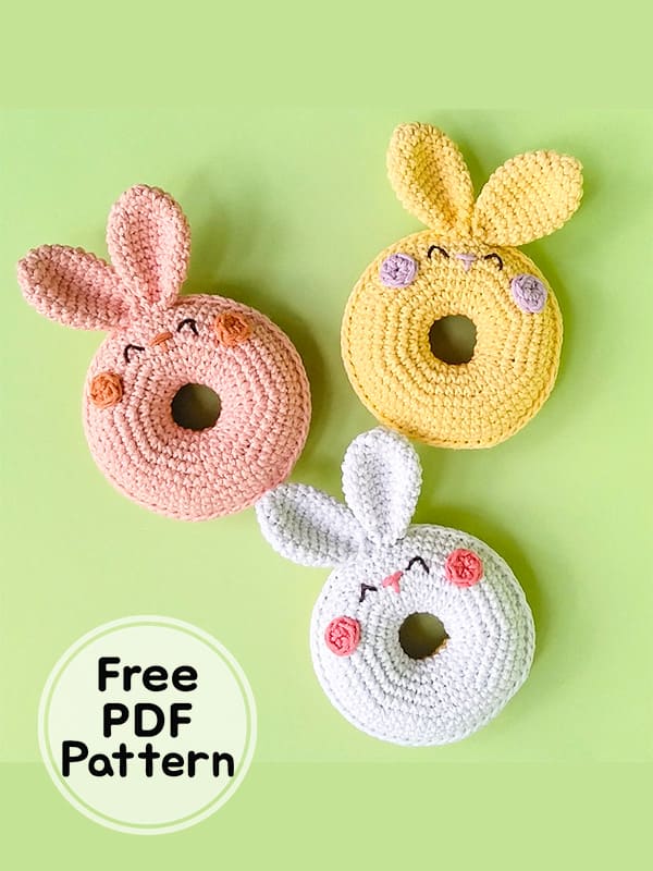Donut Crochet Bunny Amigurumi Free PDF Pattern