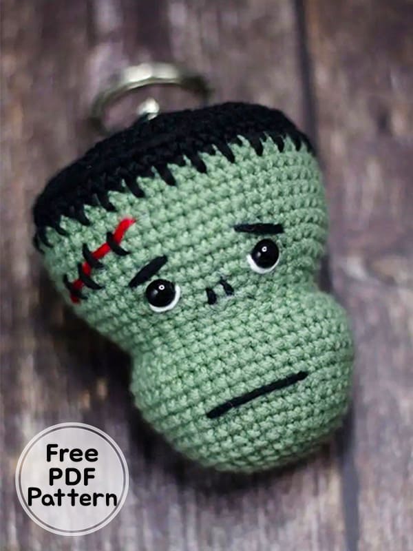 Frankenstein Crochet Keychain PDF Free Pattern