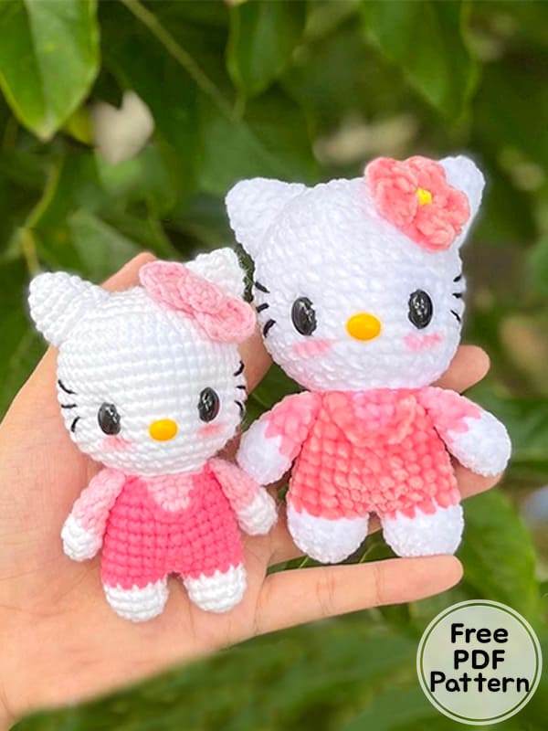 Hello Kitty Crochet Pattern PDF Free Amigurumi