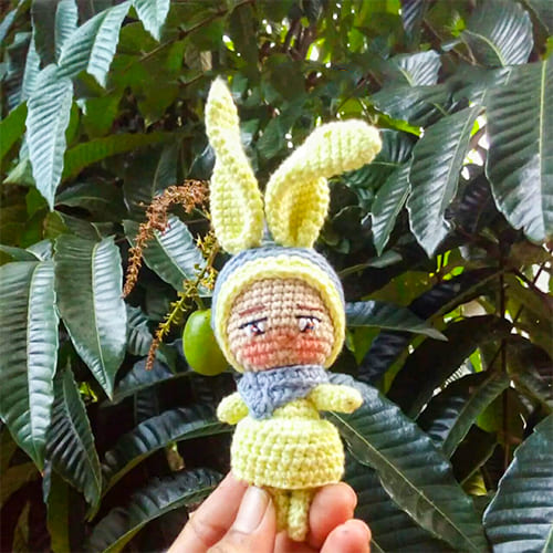 Mini Bunny Crochet Doll PDF Amigurumi Free Pattern