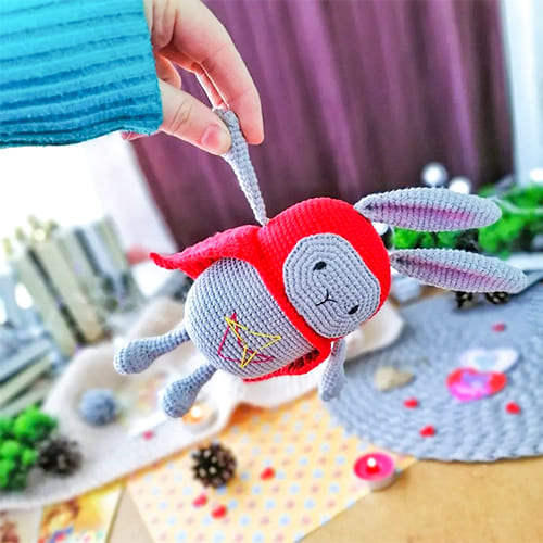 Red Hood Bunny Amigurumi Free Crochet PDF Pattern