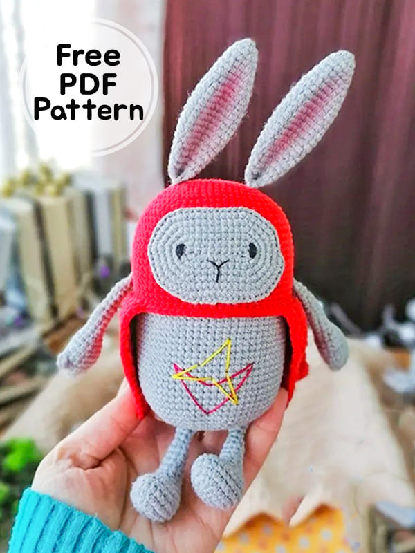Red Hood Bunny Amigurumi Free Crochet PDF Pattern