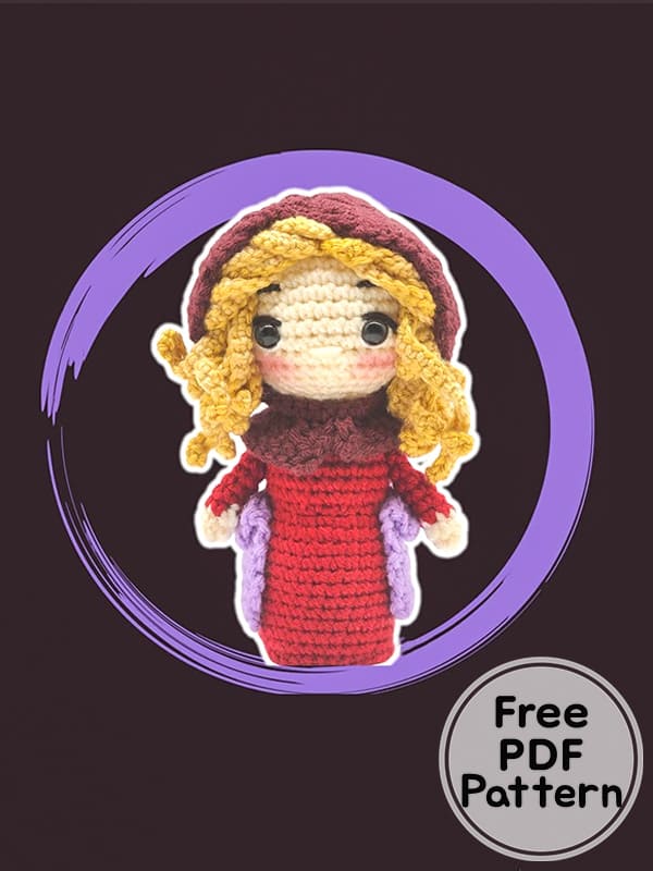 Sarah Sanderson Crochet Doll Amigurumi PDF Free Pattern