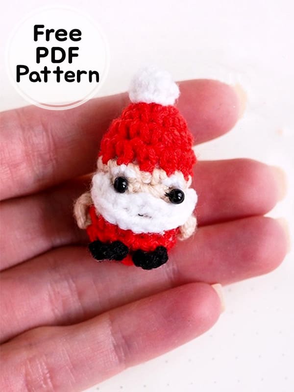 Tiny Crochet Santa Amigurumi PDF Free Pattern