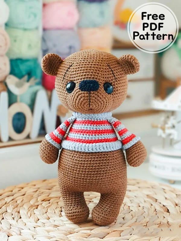 Crochet Bear Timka Amigurumi Free PDF Pattern