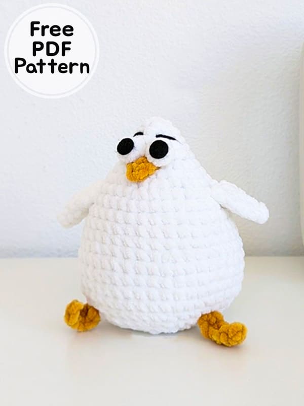 Crochet Bird Plush Seagull Amigurumi Free Pattern