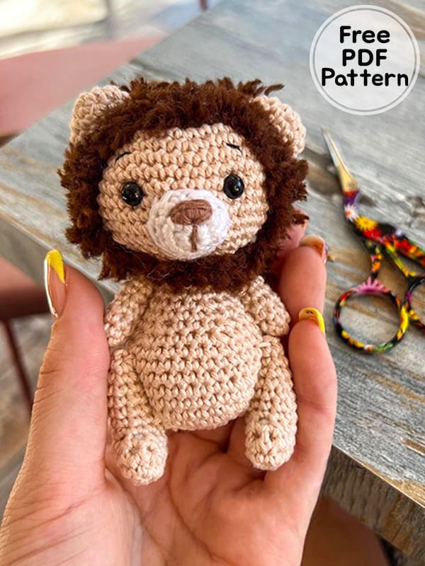 Crochet Lion Amigurumi PDF Free Pattern