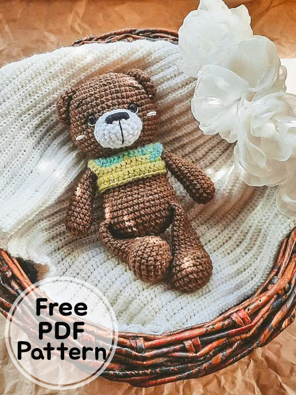 Crochet Teddy Bear Amigurumi PDF Free Pattern