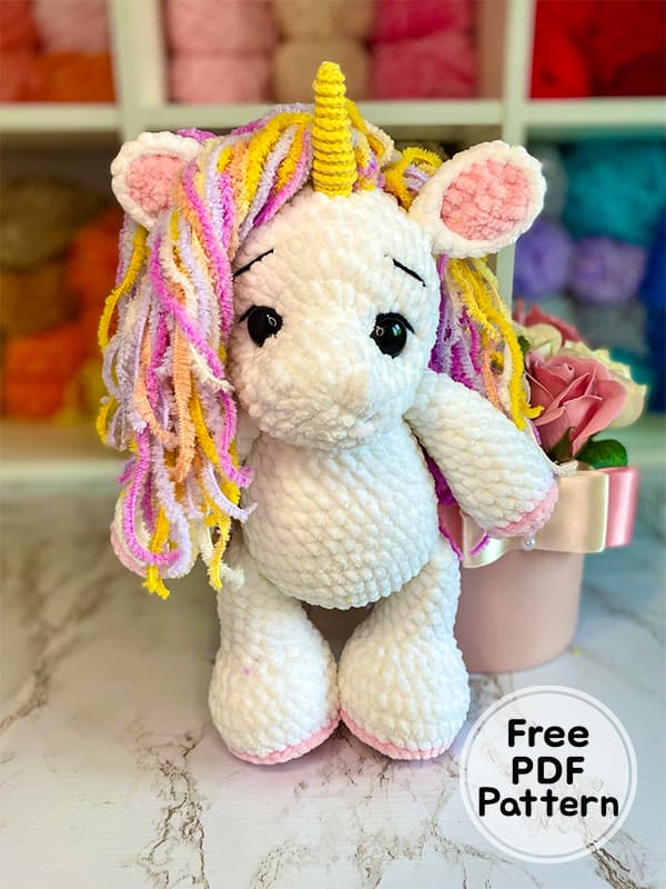 Crochet Unicorn Plush Amigurumi Free PDF Pattern