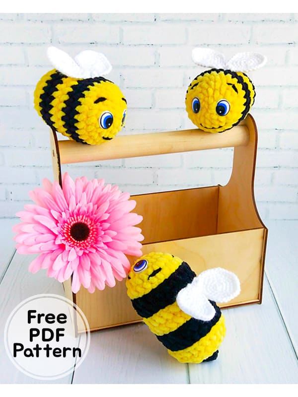 Plush Crochet Bee Amigurumi Free PDF Pattern