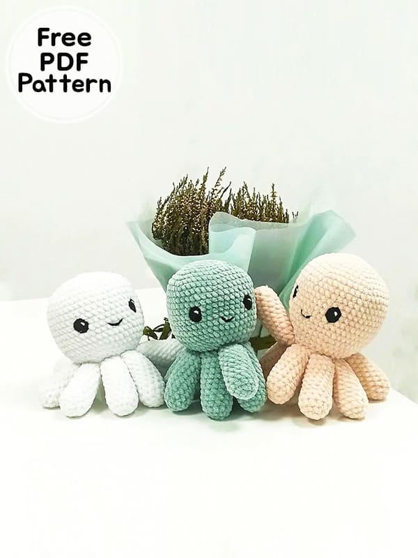 Plush Crochet Octopus Amigurumi Free PDF Pattern