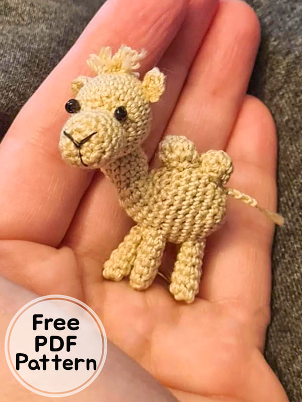 Crochet Camel Amigurumi Keychain PDF Free Pattern