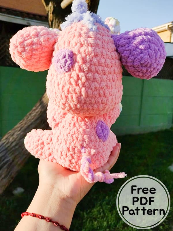 Crochet Strawberry Cow Amigurumi Free Pattern