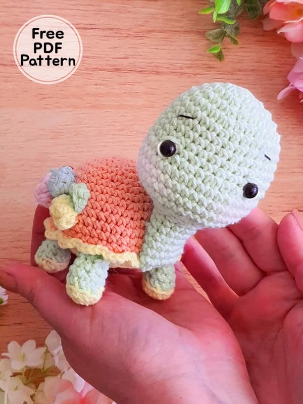 Crochet Turtle Amigurumi Free PDF Pattern