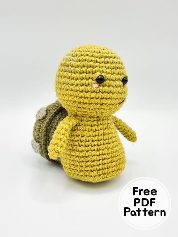 Crochet Turtle Pom Amigurumi Free PDF Pattern