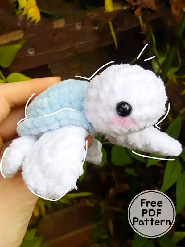 Fluffy Crochet Turtle Amigurumi Free Pattern