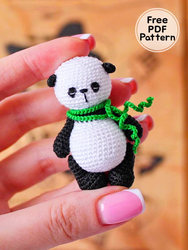 Tiny Crochet Panda Amigurumi Free PDF Pattern