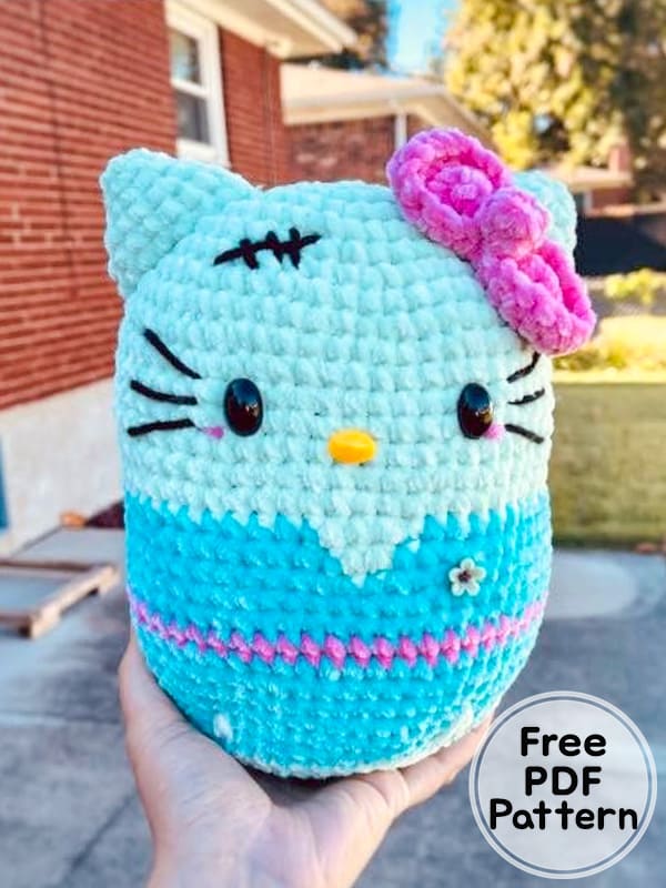 Zombie Hello Kitty Crochet Amigurumi Pattern