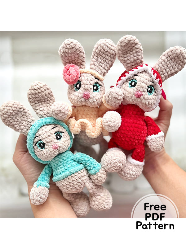 Baby Crochet Bunny Amigurumi Free PDF Pattern