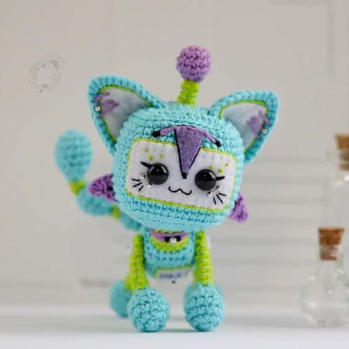 Crochet Cat Robot PDF Free Amigurumi Patterns