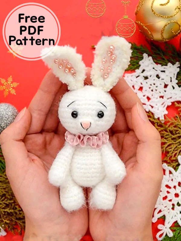 Christmas Little Crochet Bunny Amigurumi Free Pattern